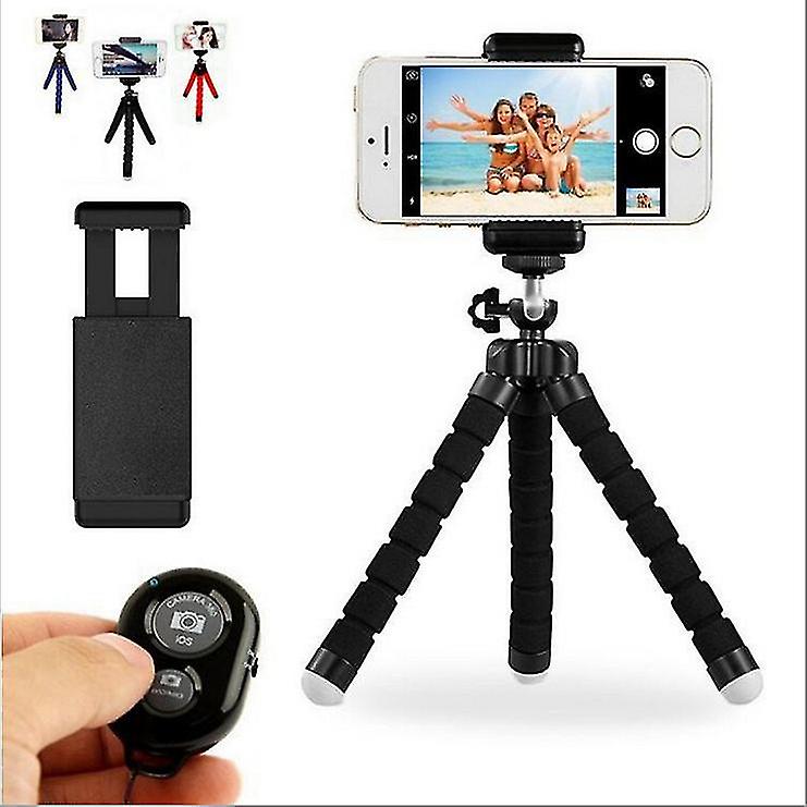 Phone Tripod Holder, Flexible Mini Tripod For Phones With Bluetooth Control