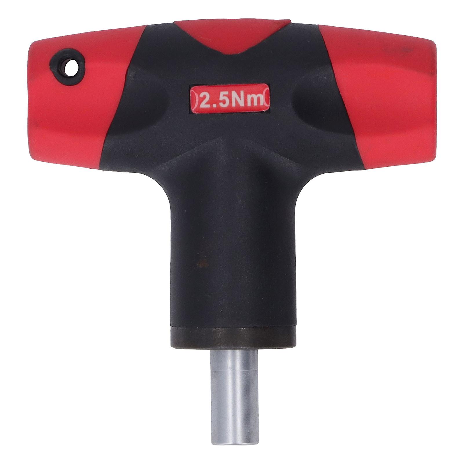 T Handle Wrench Fixed Torsion Chrome Vanadium Steel 1/4in Hex Socket Tool for Repair 2.5Nm 