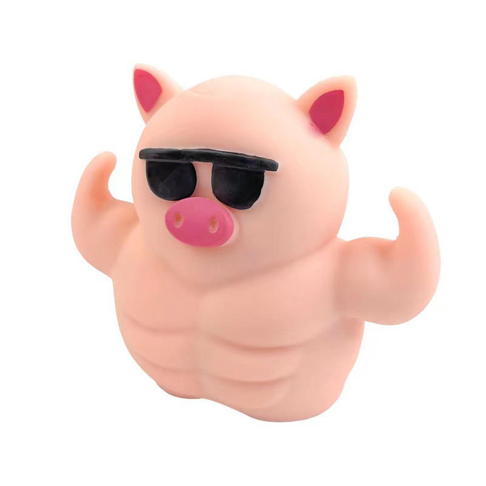 Squeezed Pig Toy, Pink Pig Elastic Toy, Fun and Cute Soft Pig, Decompression Toy