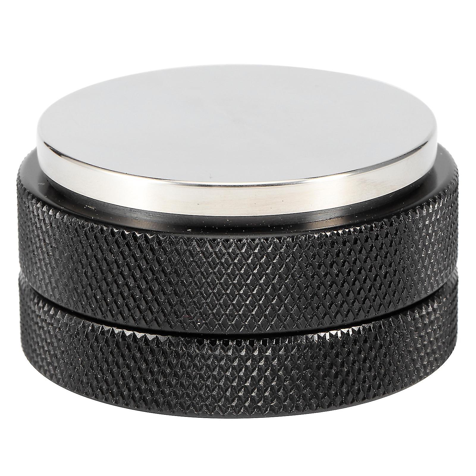 58mm Stainless Steel Coffee Tamper Powder Distributor Leveler Tool Adjustable Height with NonSlip Thread(Flat Base )