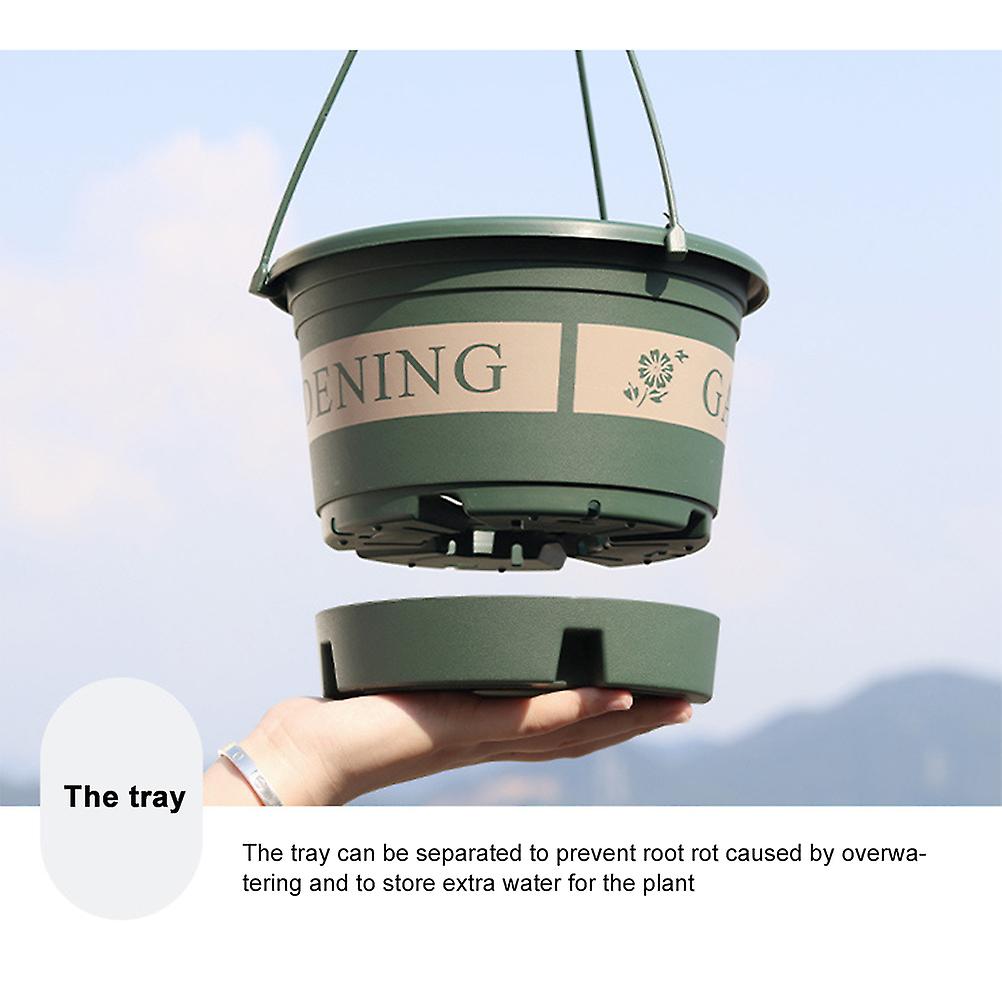 حديقة شنقا وعاء البلاستيك شنقا زهرة وعاء النبات شماعات مع هوك