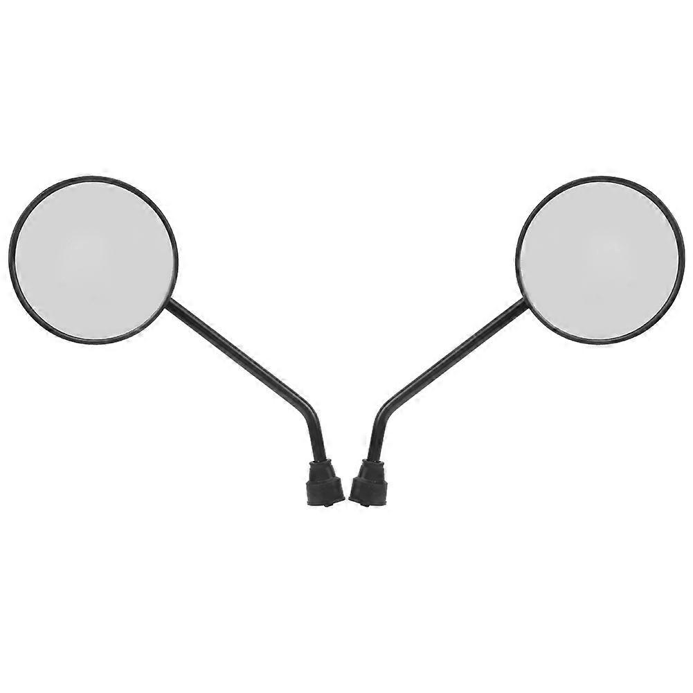 2-Pack Plastic-Framed Safety Mirrors for EVs and Motorcycles, Simple Setup
