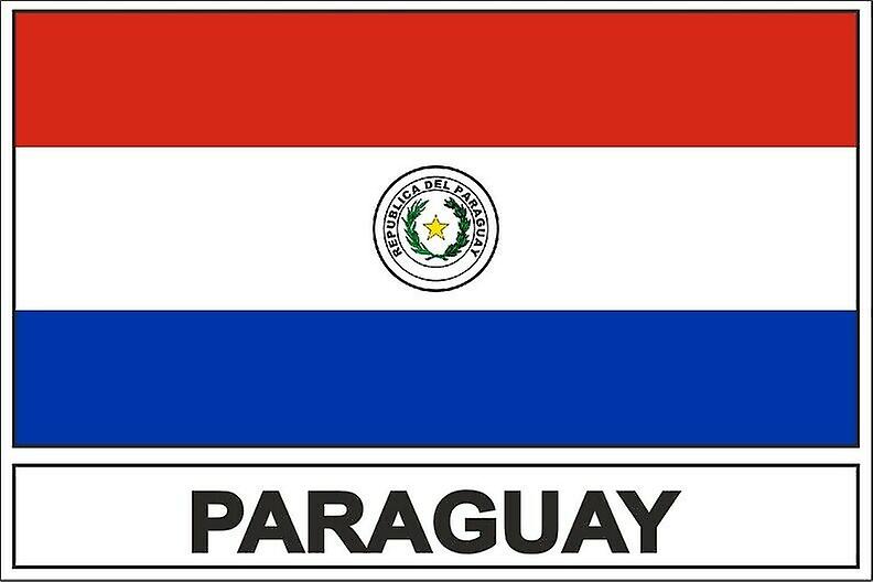 Stick sticker flag PY paraguay