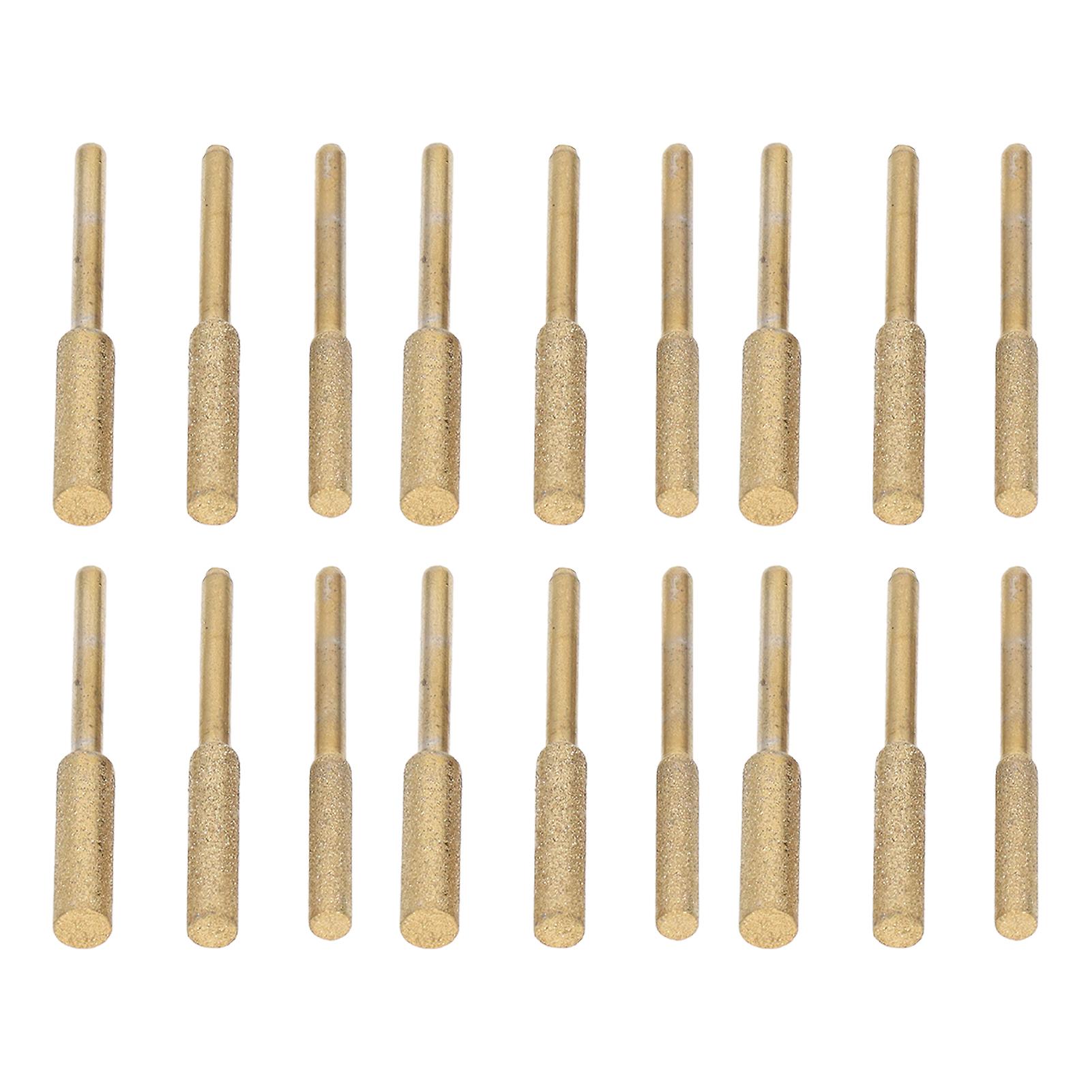 18PCS Ti Plated Emery Grinding Bits Chainsaw Sharpener Burr Grinding Files 4.0mm 4.8mm 5.5mm