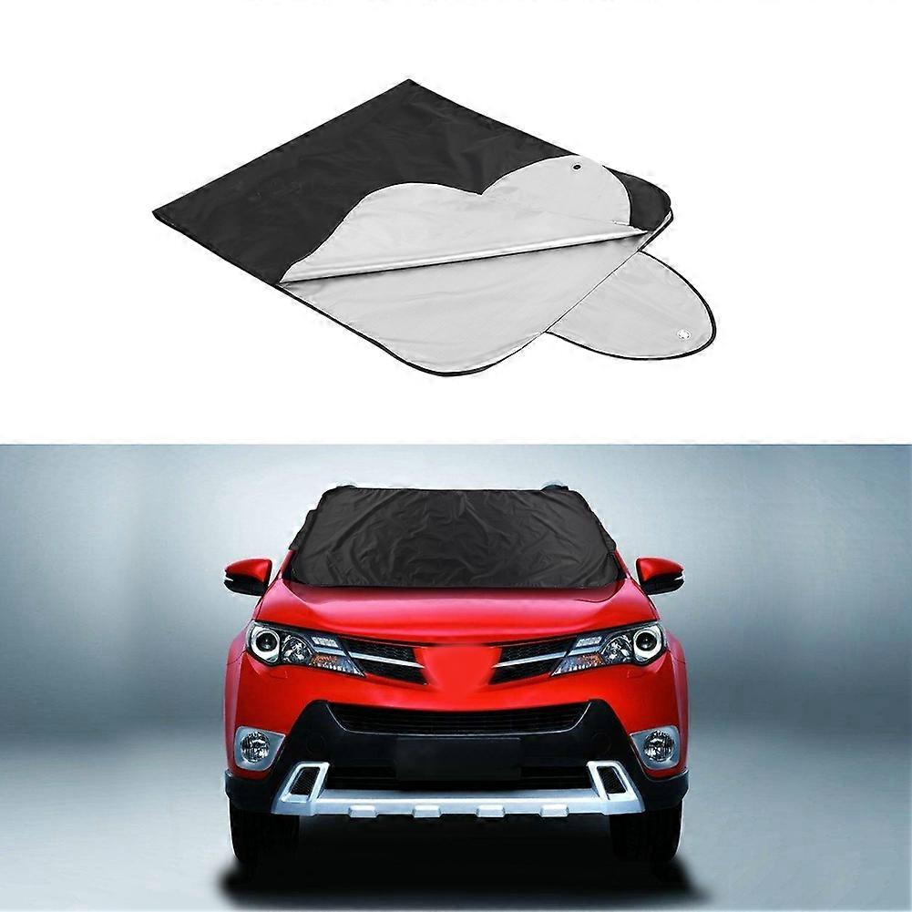 147 * 70 Car Front and Rear Windshield Sunshade Window Visor Cover Silver