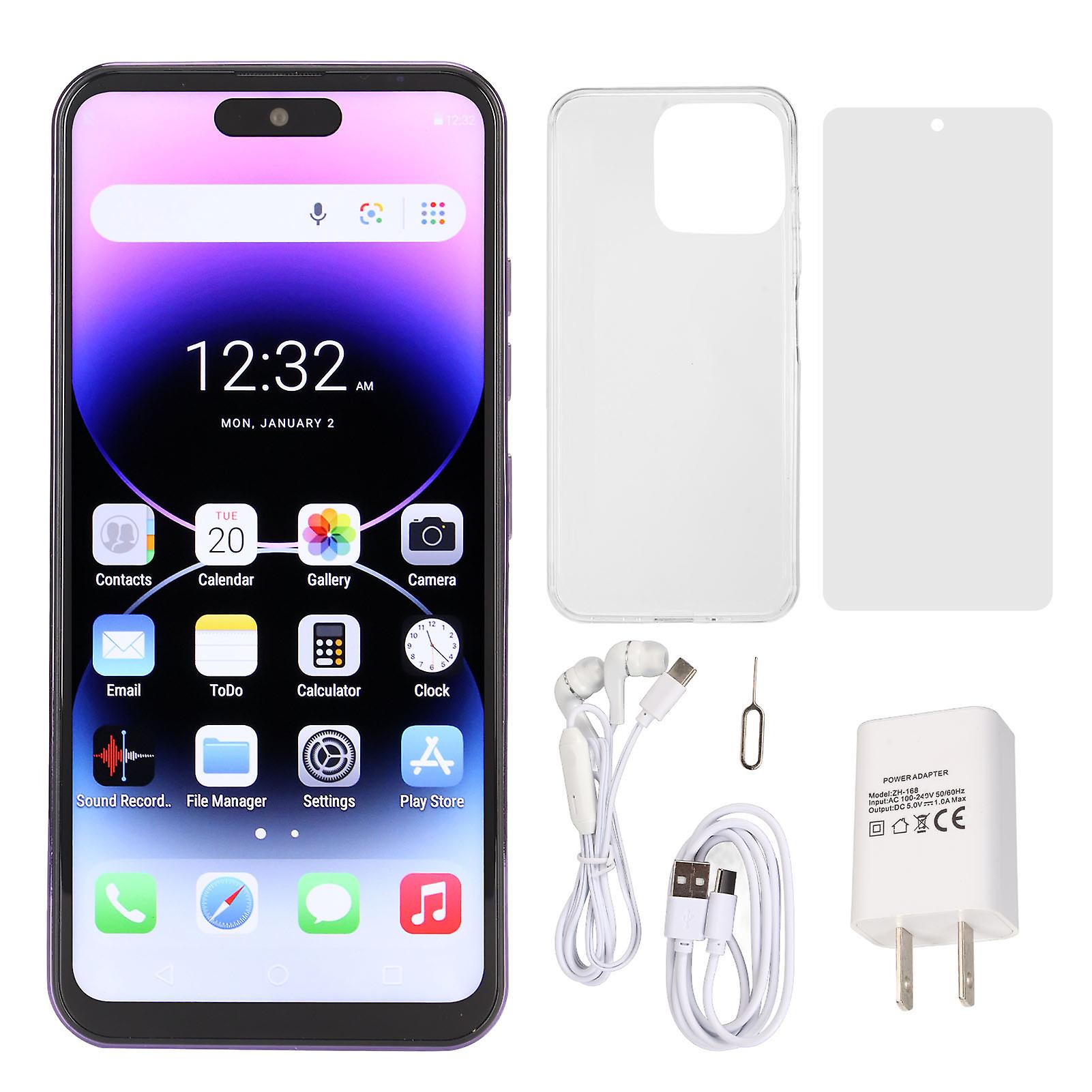 Ultra Thin 6.6" Smartphone, Face Unlock, 8GB RAM, 256GB ROM, Dual Camera, 5G WiFi