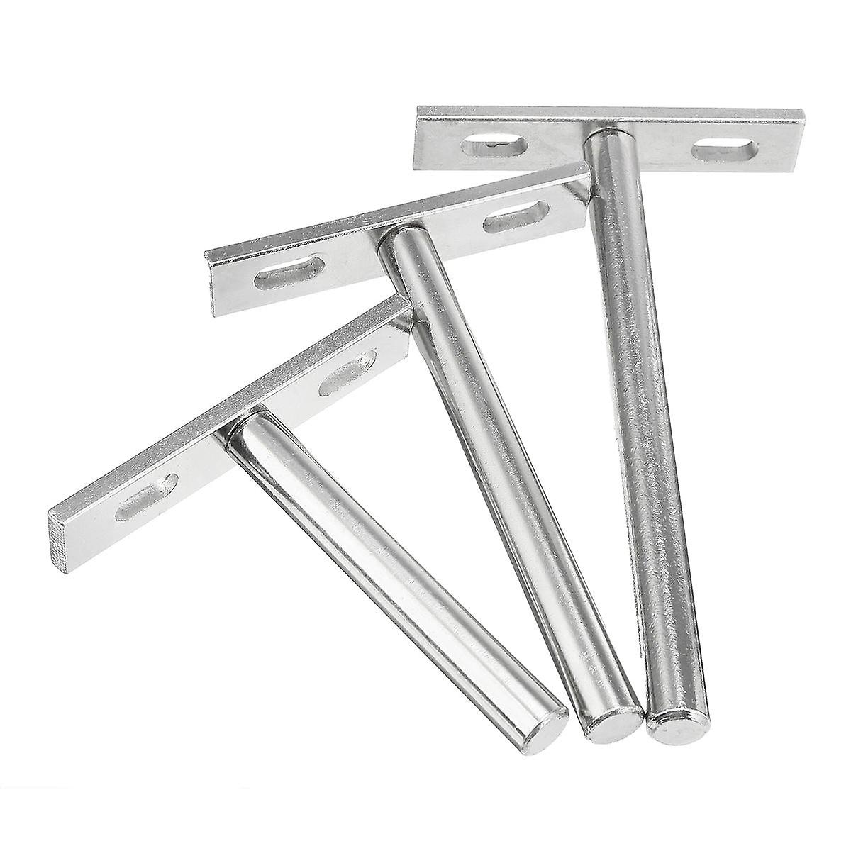 10Pcs Concealed Floating Hidden Shelf Support Metal Brackets 3/4/5 Inch