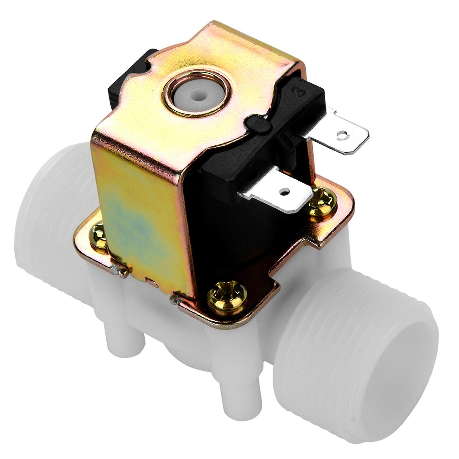 DC 12V DN20 G3/4" Plastic Electromagnetic Valve Normally Closed Water Inlet Switch