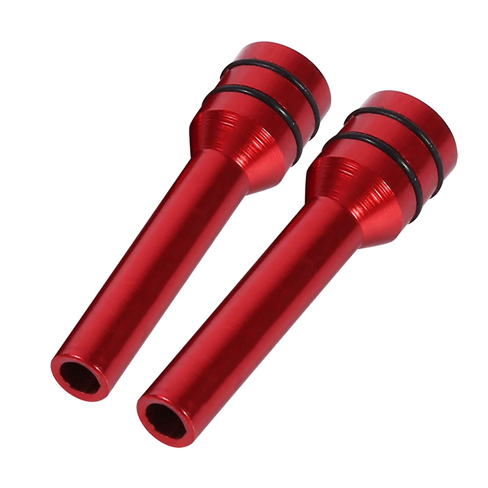 2 قطعة شاحنة سيارة الألومنيوم الداخلية قفل الباب مقبض دبابيس غطاء أحمر