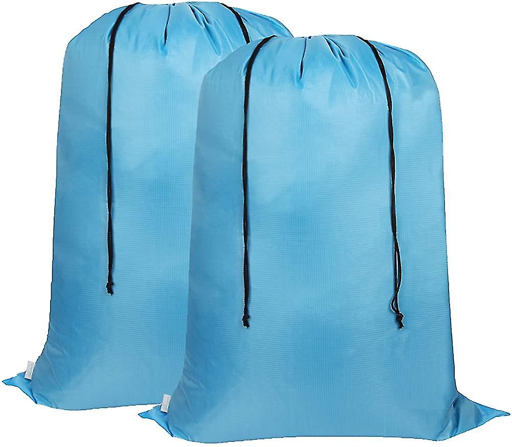 Large Laundry Bags 2 Pack 19"x28", Two-way Drawstring Tear-proof Portable Large