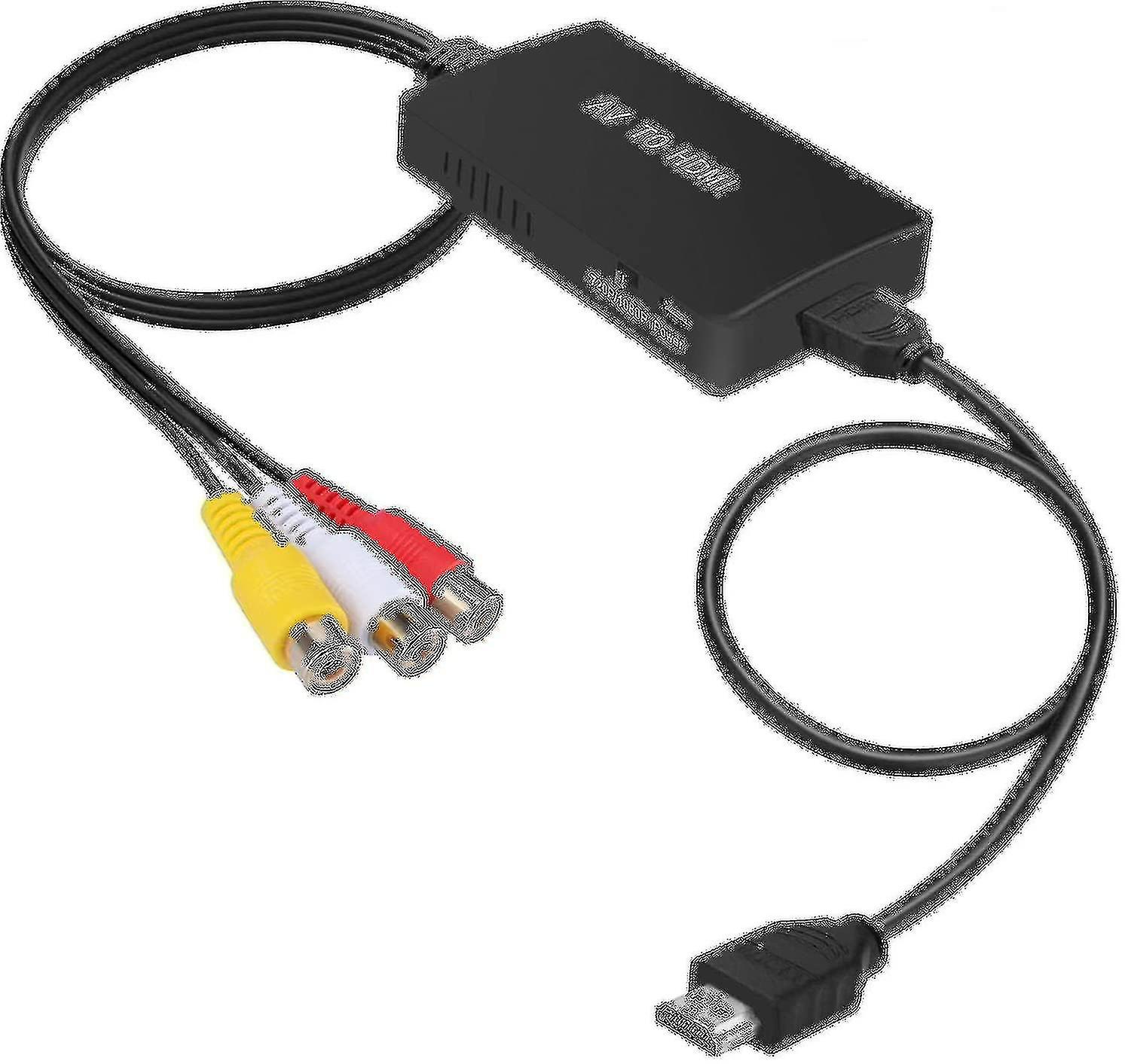 New 2023 Rca To Hdmi Converter, Compo To Hdmi Adapter Support 1080p Pal/ntsc A Fiis