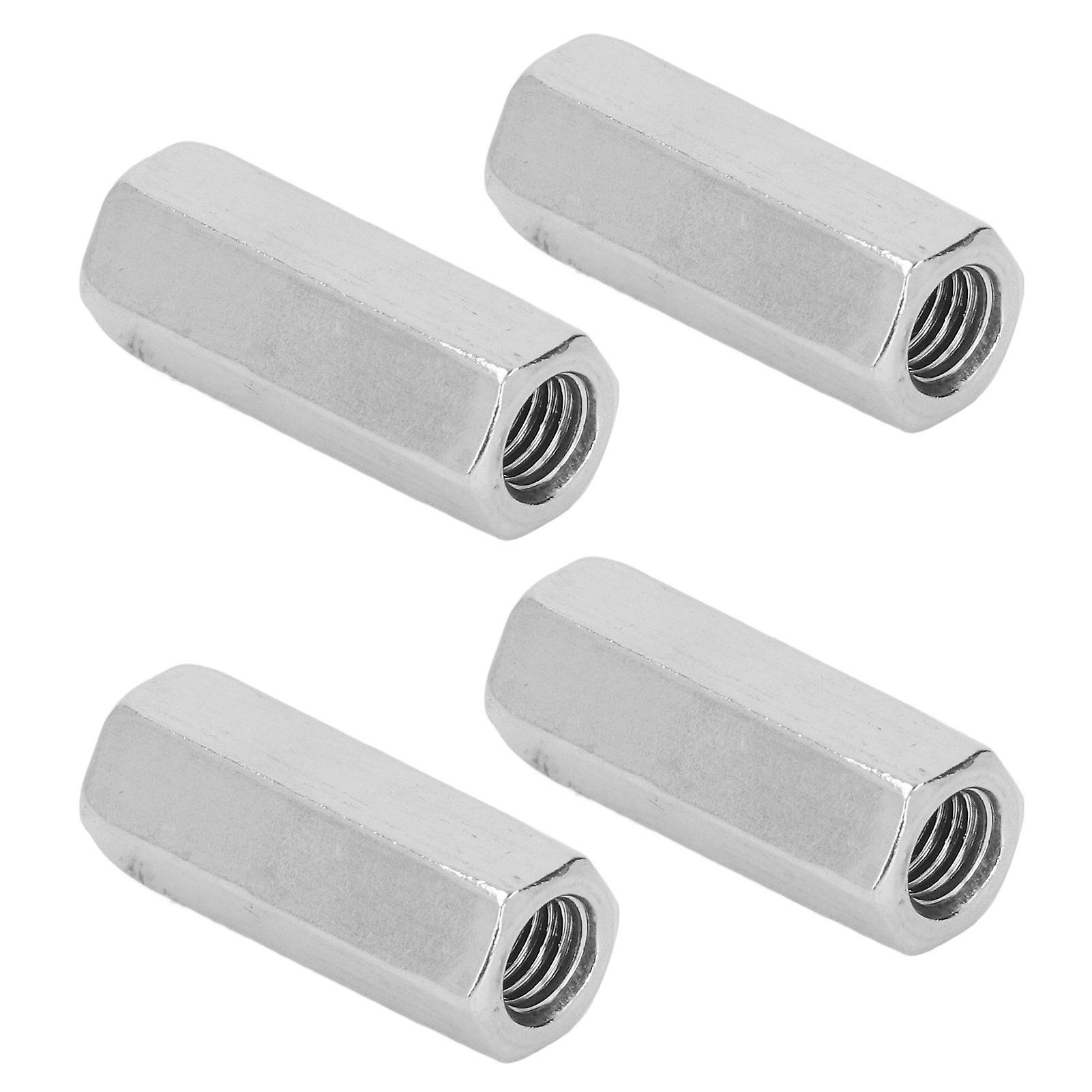 10Pcs Coupling Nut Hex 304 Stainless Steel Rod Connector Nut M8 Thread Fastener Accessory 