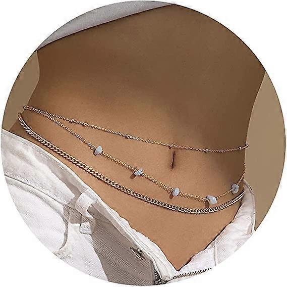 Waist Chains for Women Layered Beaded Belly Chain Beach Body Chains