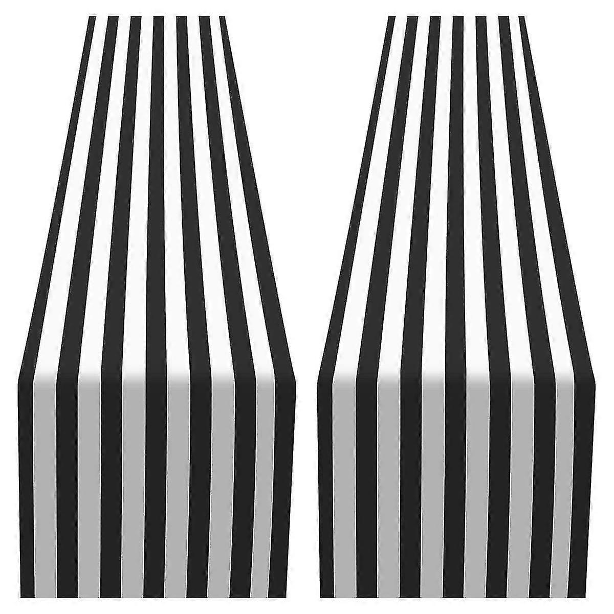 Striped polyester dinner tablecloth