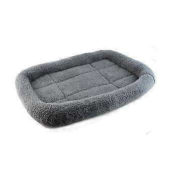 Rectangular padded bed in soft and comfortable cashmere, easy to clean For dogs and cats With round edges