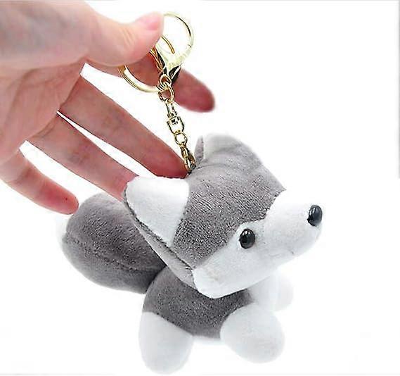 Plush Husky Stuffed Animals Dog Keychains Toys Puppy Ornaments Pendants