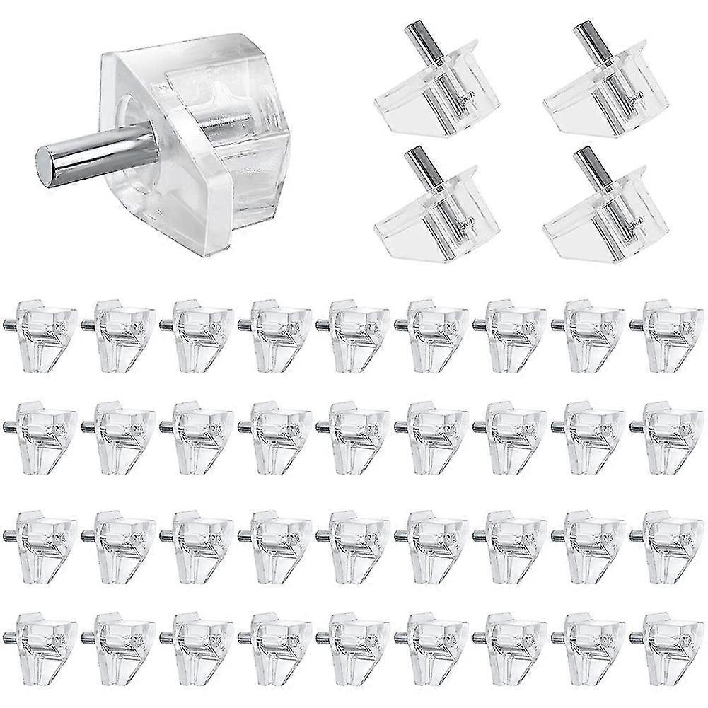 50 Pieces 3 Mm Shelf Pins Clear Support Pegs Cabinet Shelf Pegs Clips Shelf Support Holder Pegs For