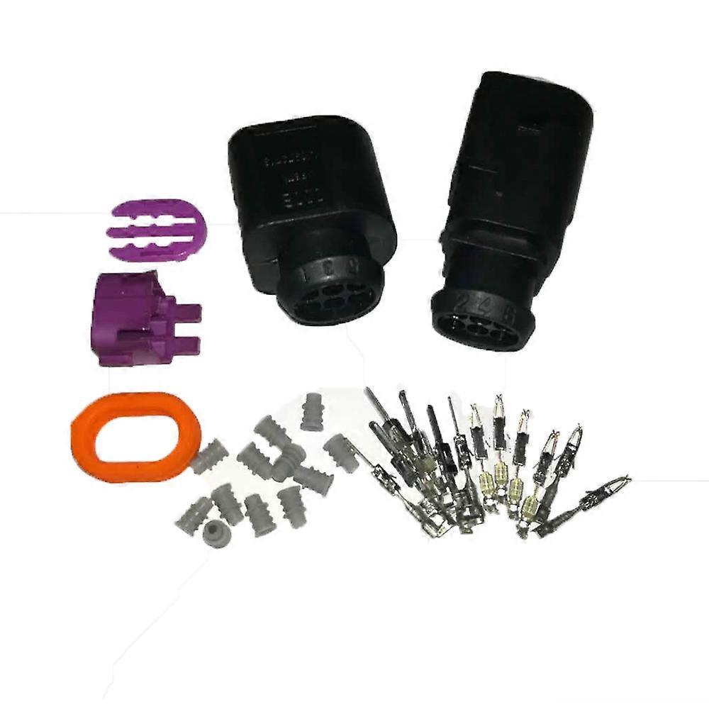 1 sett 6-pinners 3B0973813 1J0973713 1,5 mm Auto Temp sensorplugg vanntett elektrisk ledningskontakt for bil lastebil