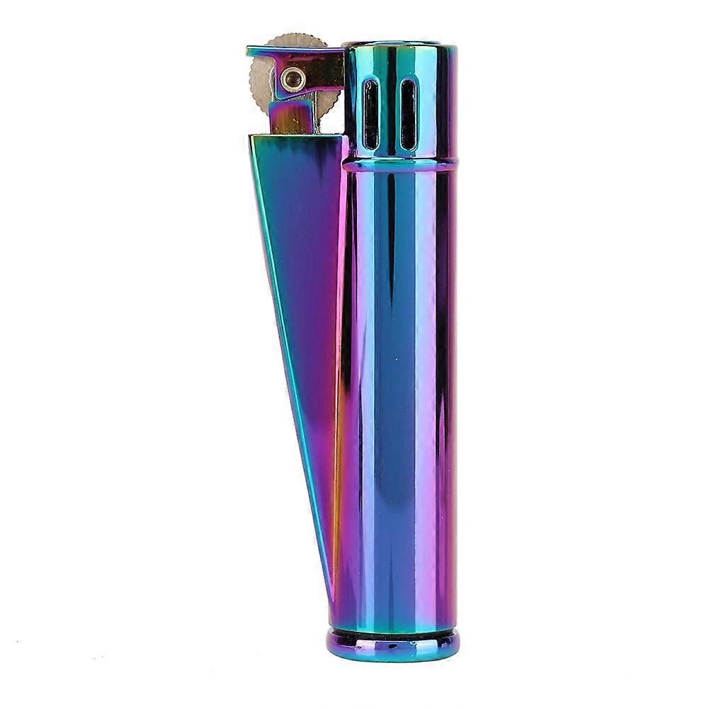 Portable Windproof Slim Refillable Cigarette Lighter Wheel Flint Lighter (multicolor)