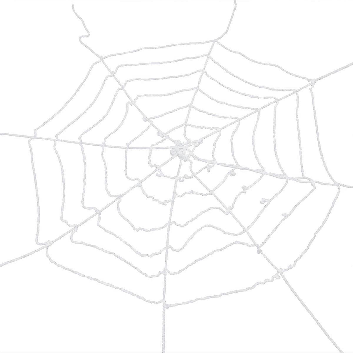 Thread Halloween Spider Web Decoration Reusable Stretchable Spider Web Accessories (White Spider Web)