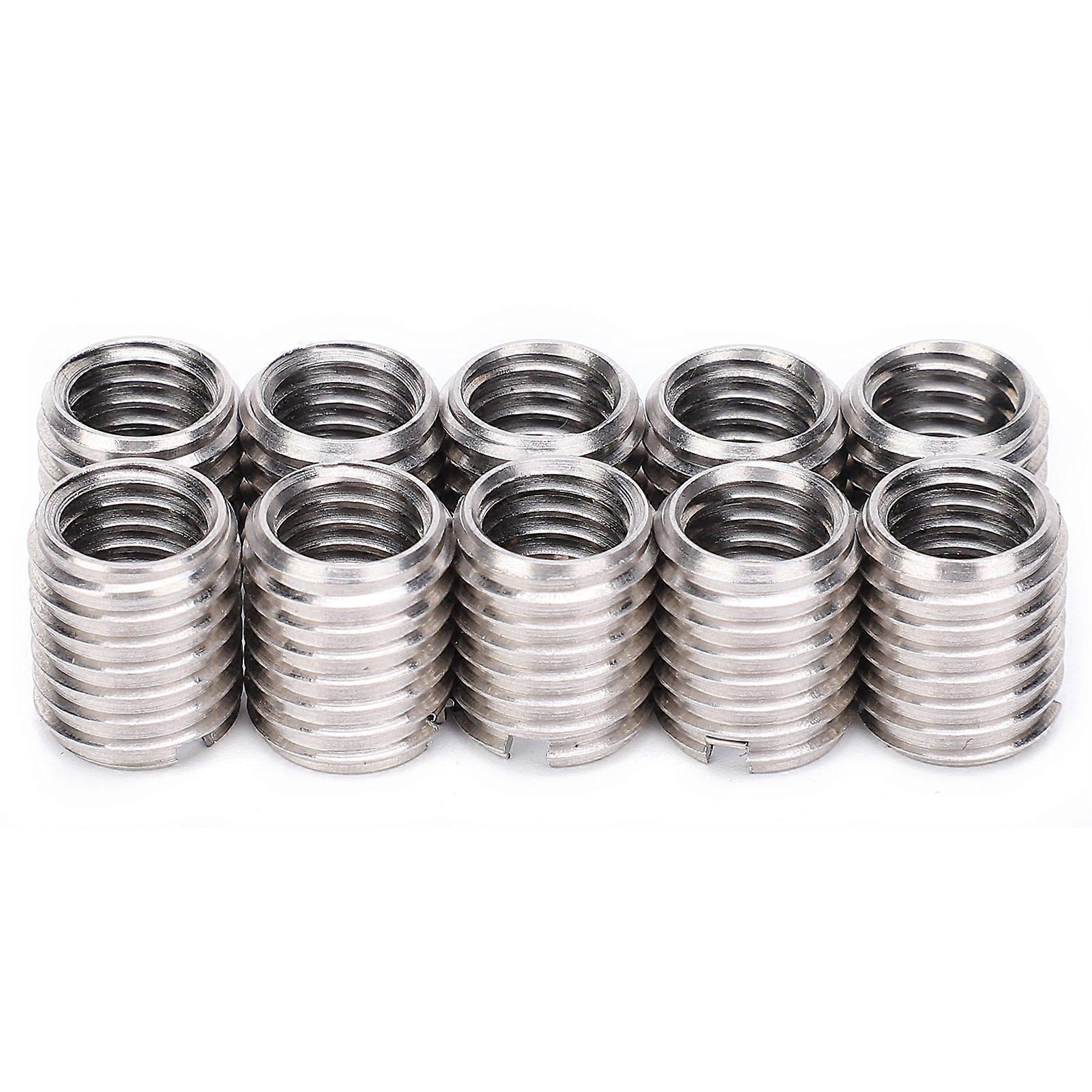 10Pcs Insert Nut Thread Repair Sleeve Threaded Bushing Screw Reducing Conversion Tool YEMAA