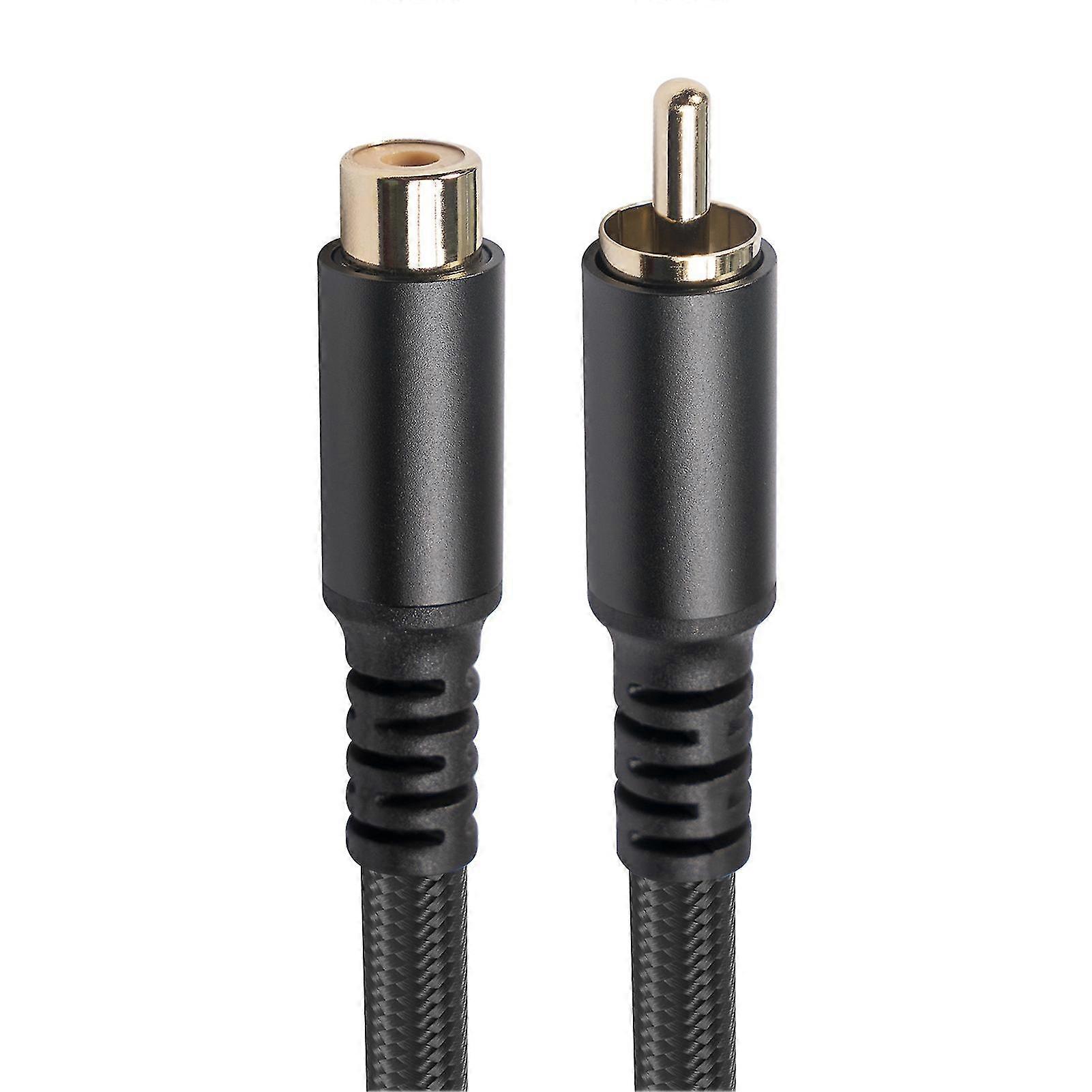 AV Extension Cable High Fidelity Stable Lossless Transmission Plug Play RCA Male to Female Lotus Head Extension Coaxial Line for Speaker