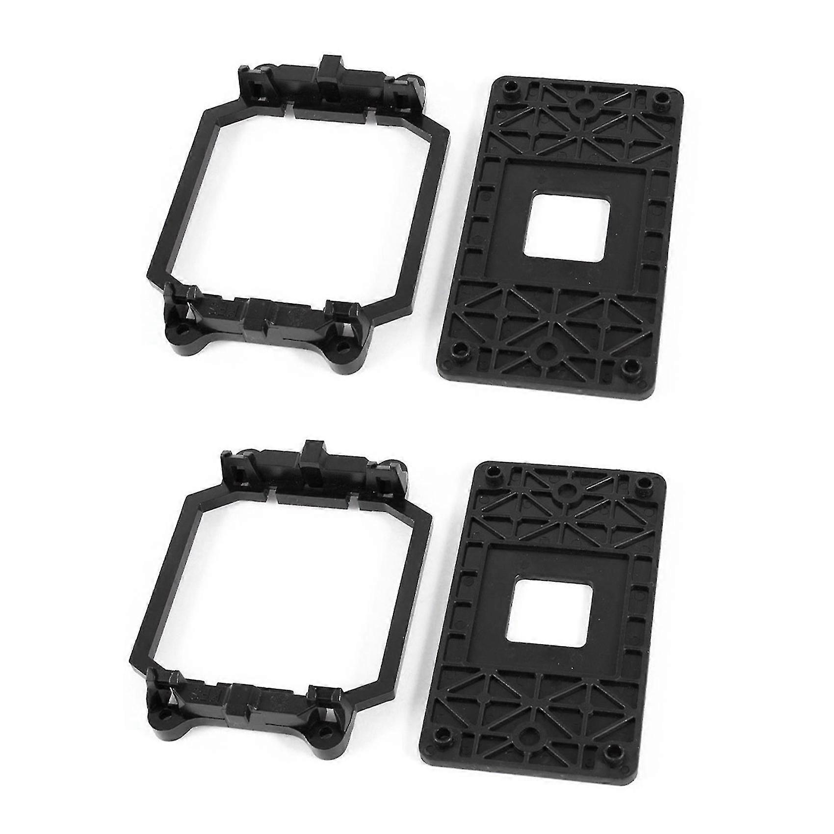2x Cpu Fan Base Black Plastic For Amd Am2 Am3 Socket