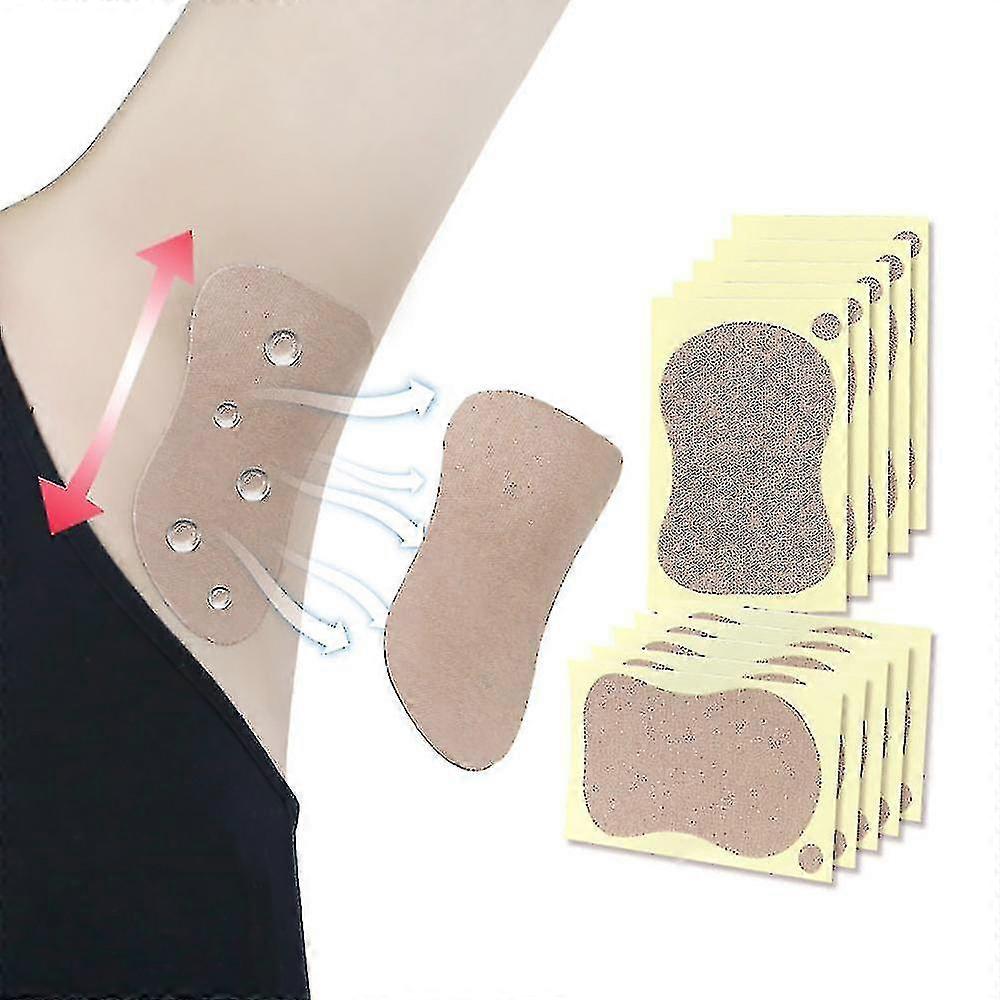 10pcs Underarm Foot Sweat Pads Breathable Armpit Shields Self Adhesive Deodorant Sticker Sweat Absorbing Armpit Pads