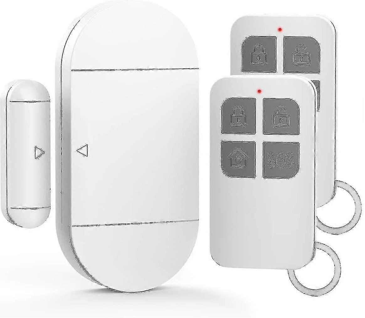 Door And Window Alarm, Alarm With 130db Siren, 2 Remote Control, Easy To
