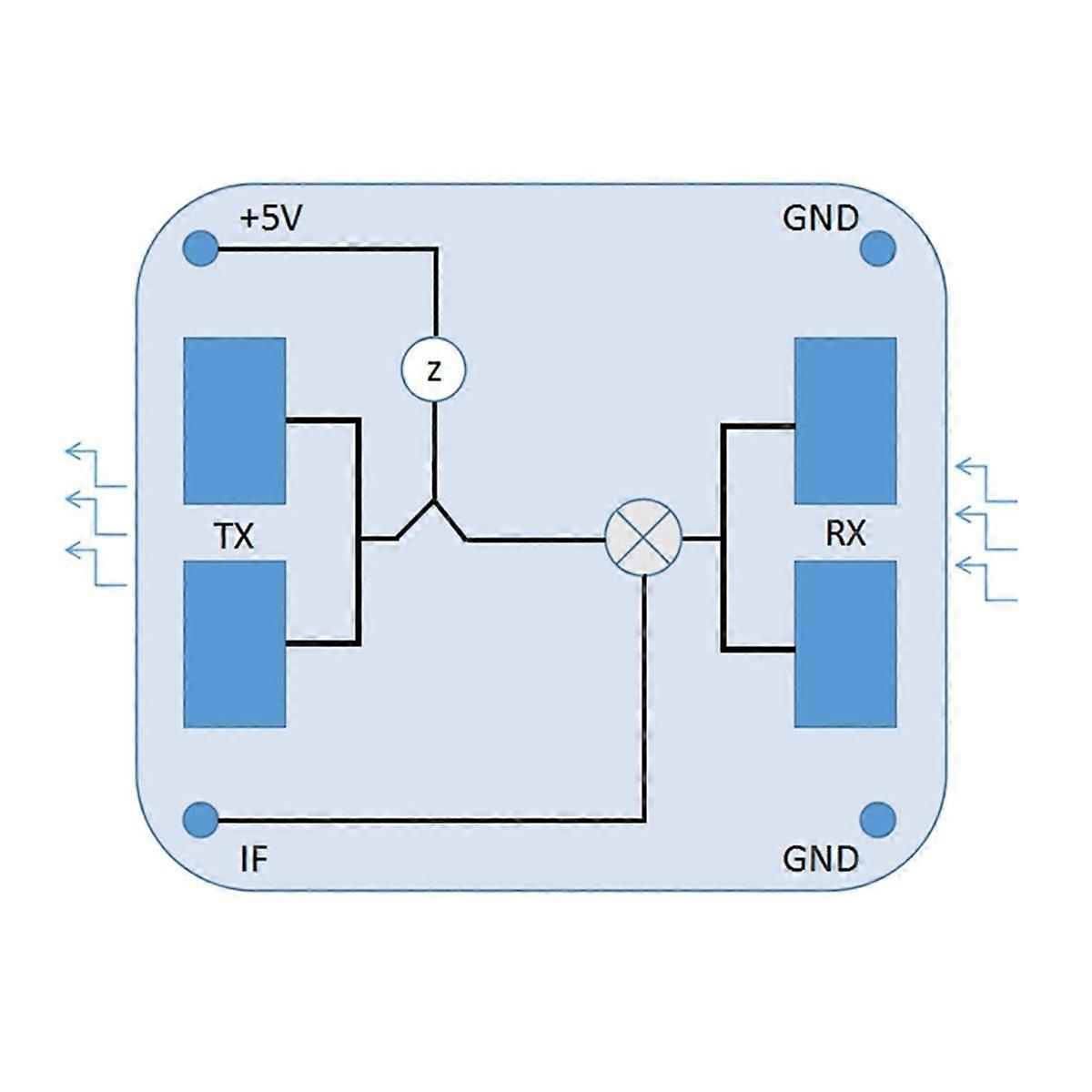 Hb100 Capteur radar à micro-ondes 10.525Ghz Module de commutation à induction du corps humain pour détecteur de mouvement sans fil