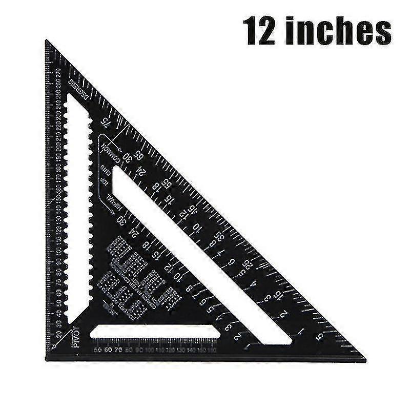 Metric Angle Ruler Aluminum Alloy Triangular Measuring Ruler Woodworking Square Angle Protractor Squ