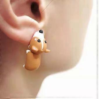 Boucles D'Oreilles Pendantes En Cuir - Motif Corgi Et Cœur - Crochet Argenté - Léger Et Élégant - Cadeau Pour Femme - 8