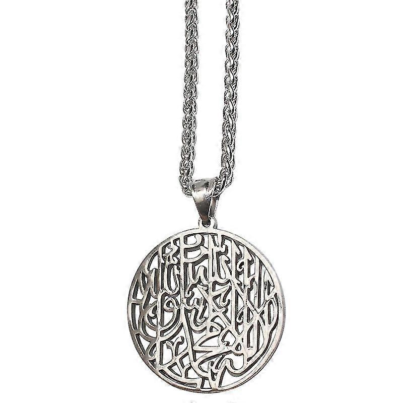 Zkd muçulmano Shahada pingente de aço inoxidável colar Islam Deus Messager Joias