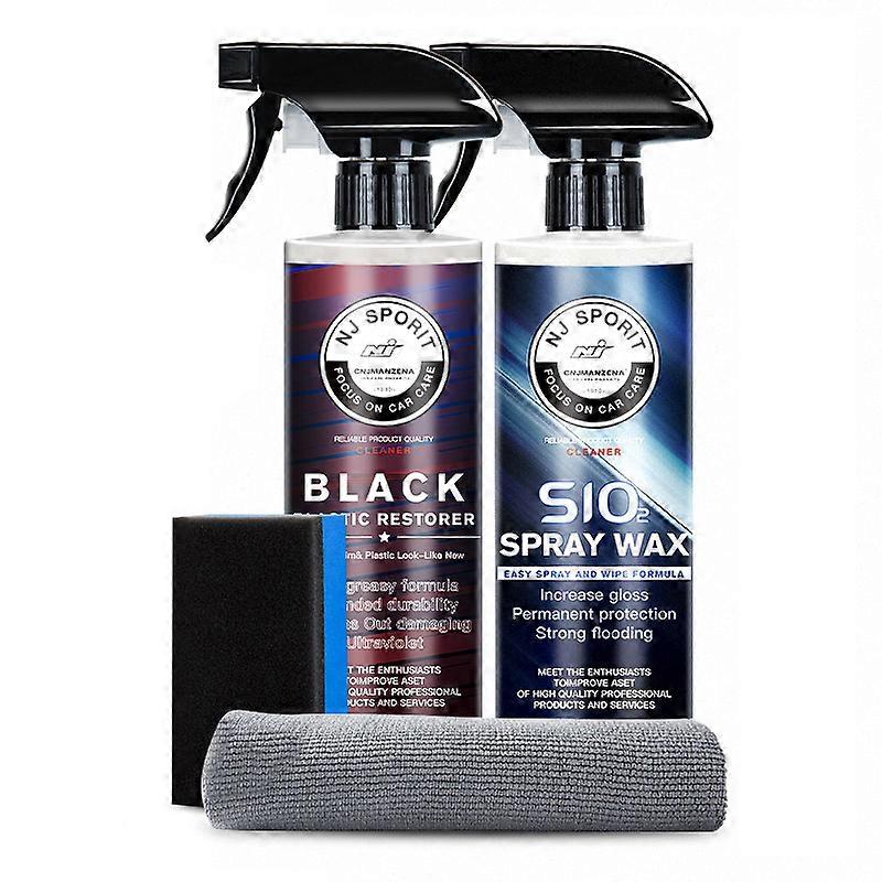 Car Ceramic Coating Spray Set Quick Nano Coat Polish Sealer Spray Wax