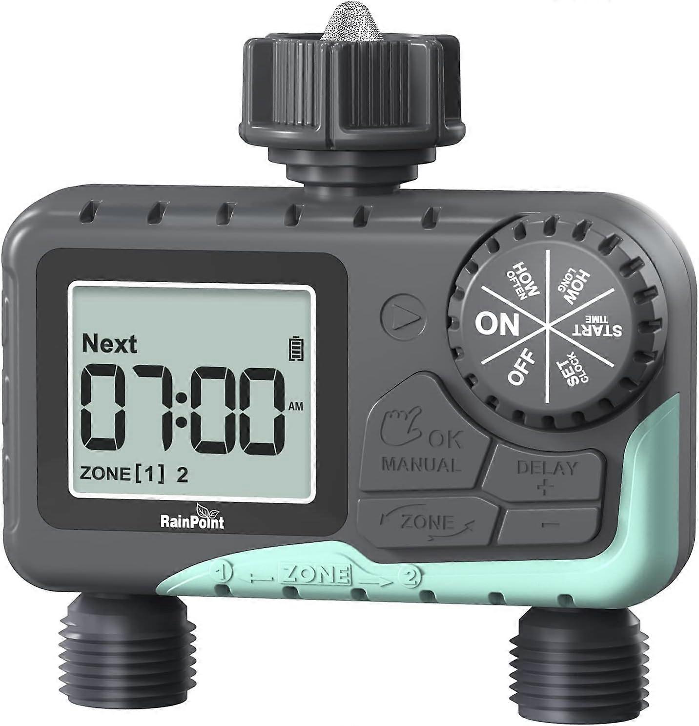 Sprinkler Timer Outdoor, Programmable Water Timer for Garden Hose, Drip Irrigation Timer System with Rain Delay/Manual/Automatic Mode, Faucet Controll