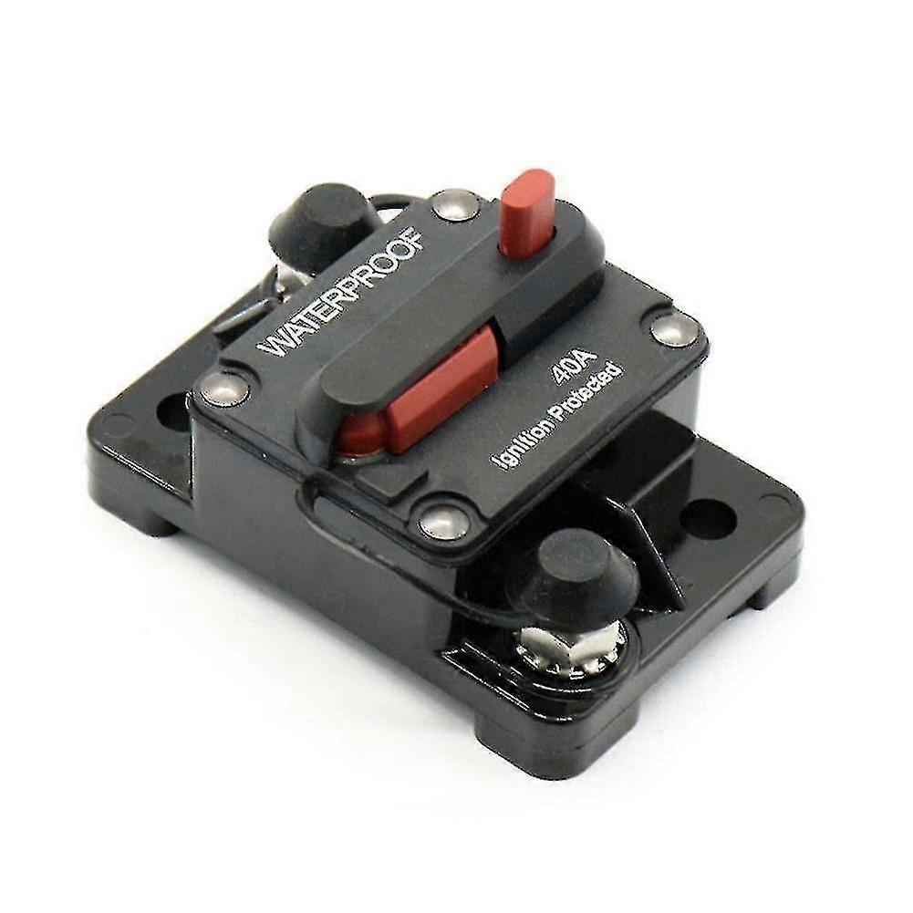 DC12V-42V Automatische Schakelaar 50A-300A – Waterdichte Handmatige Reset Stroomonderbreker Voor Auto En Audio (80A)