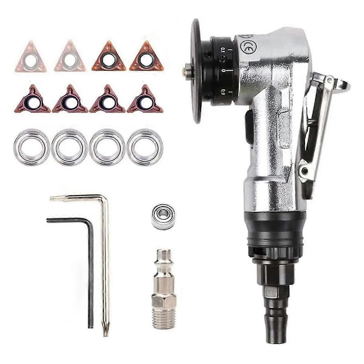 Mini Chamfering Machine, Pneumatic Beveling Machine for Inner Hole Deburring Linear,1/4 Inch Intake