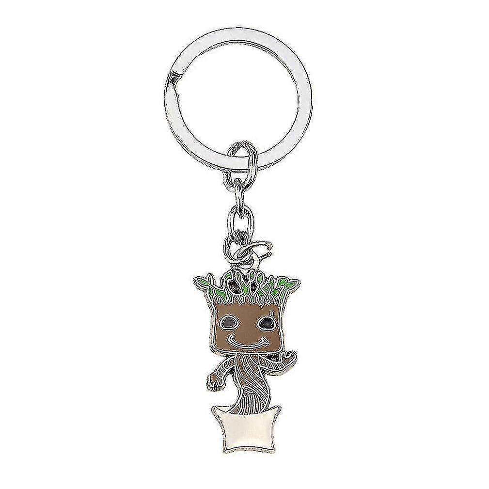 baby Groot Alloy Keychain Key Ring
