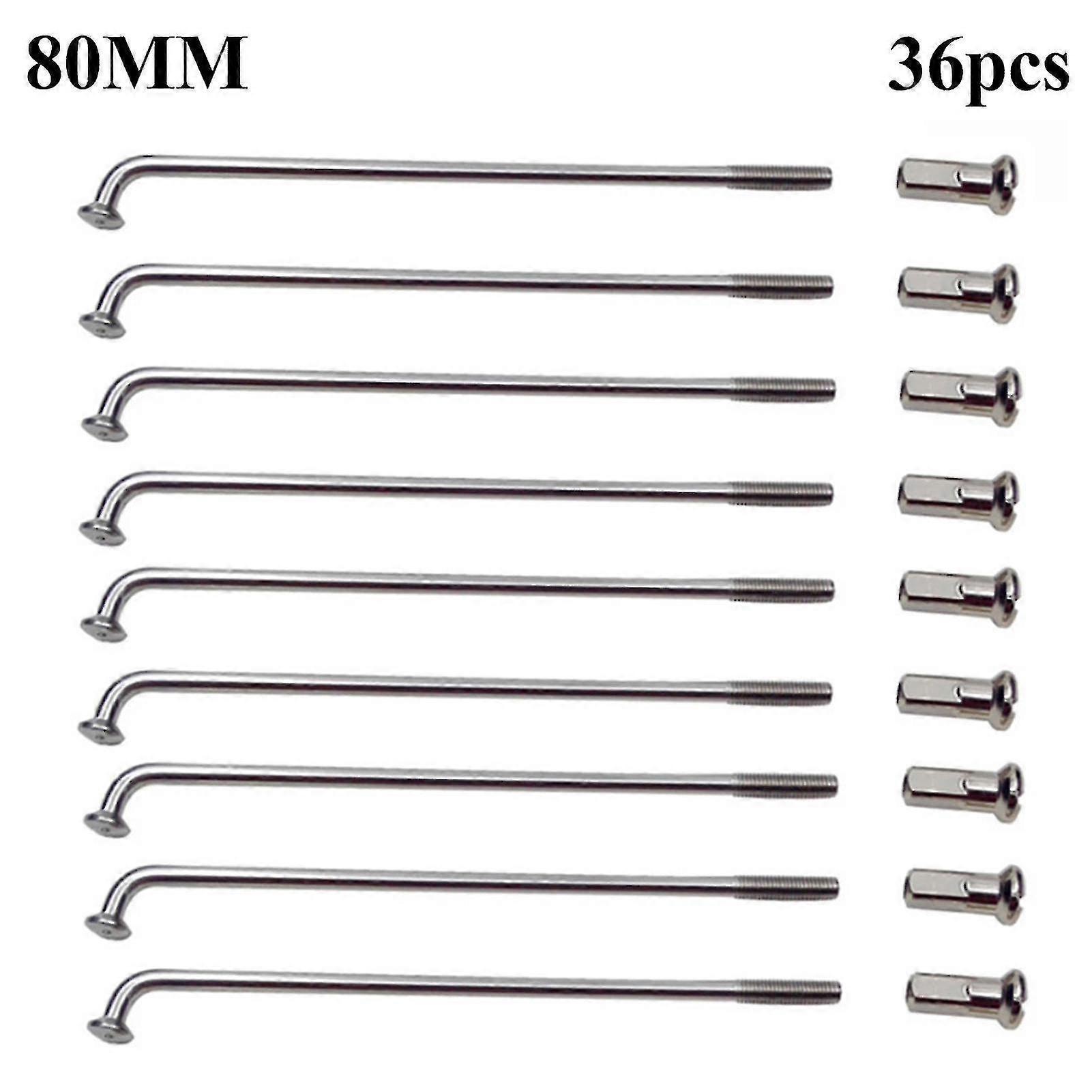 36pcs Bicycle Spokes Long Lasting Muti-function Lightweight Mountain Bicycle Spokes For Bicycle 80mm