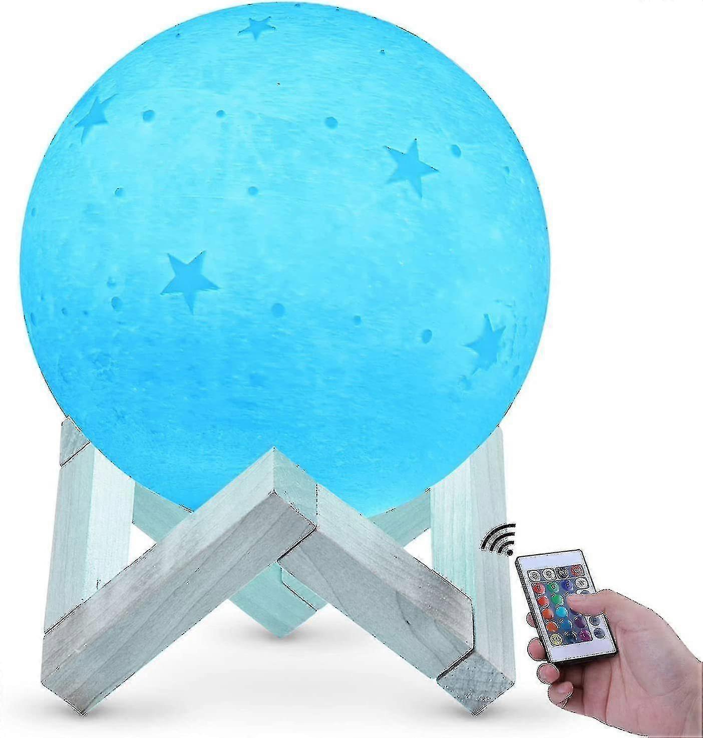 Light 20cm Screen Star Moon Colors Rechargeable Touch Pattern