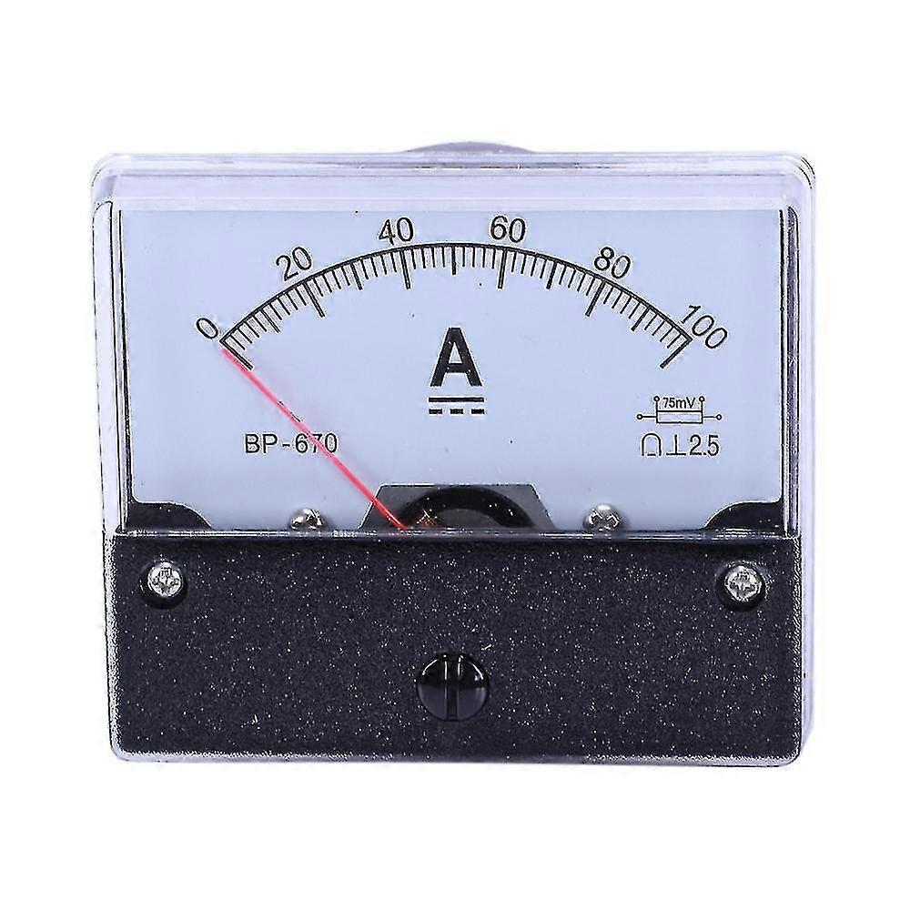 DC 100A analog panelströmräknare amperemeter -670