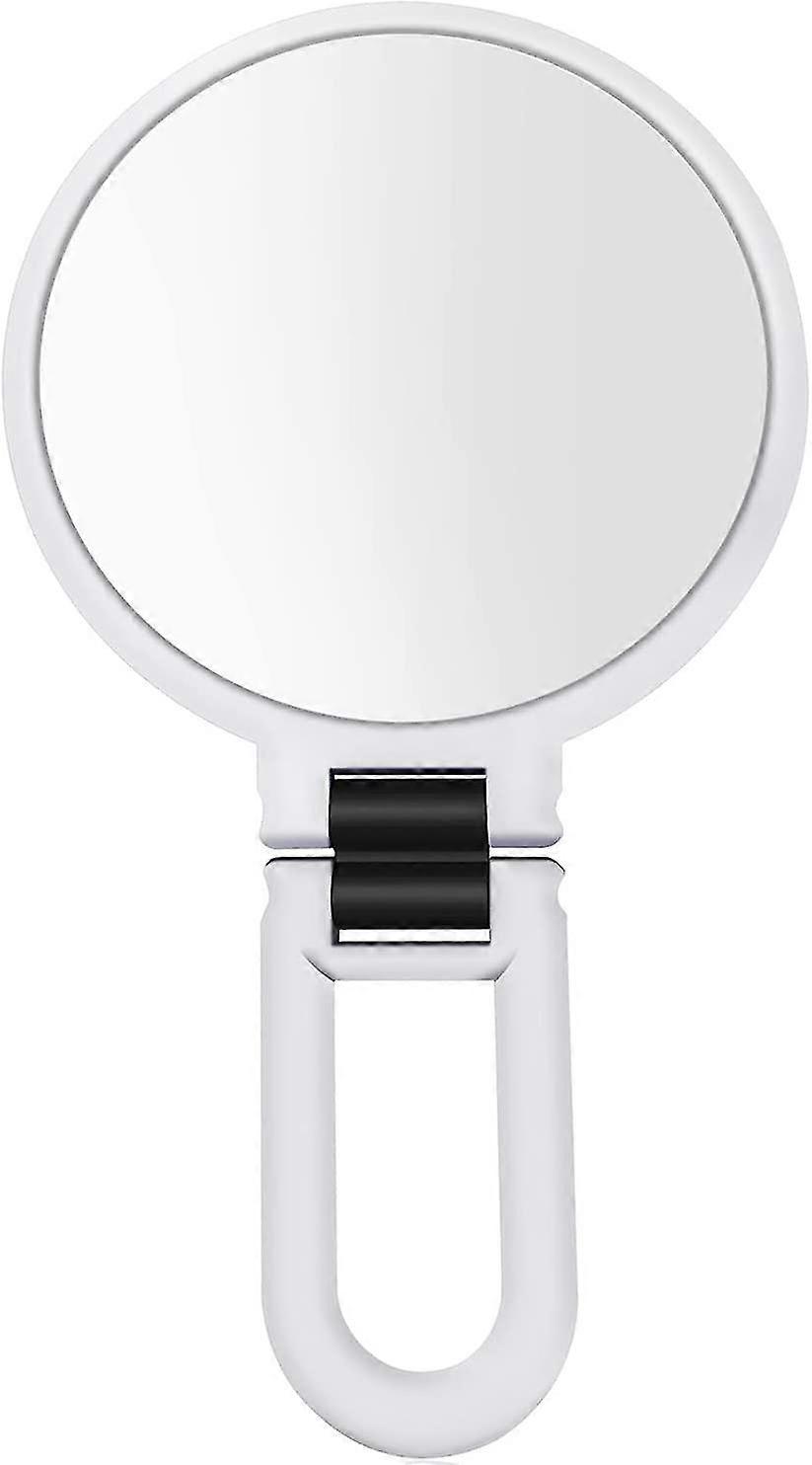 Double-sided Makeup Mirror, Double-sided Mirror, Hand Mirror With Folding Handle, Magnifying