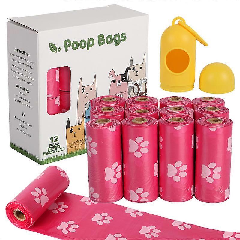 12 rolls Dog Poop Bags for Waste Refuse Clean