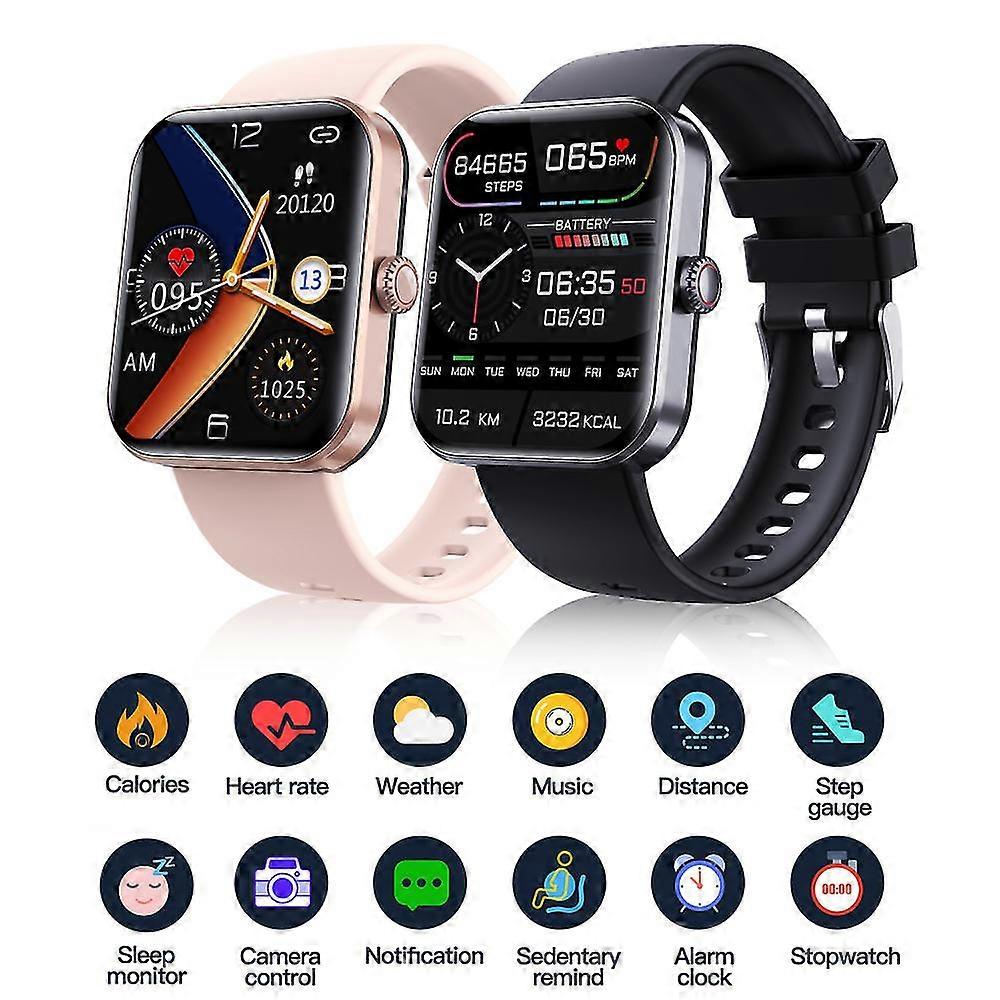 F57l Glycémie Sucre Smart Watch Température corporelle Ecg Hrv Moniteur Imperméable à l’eau