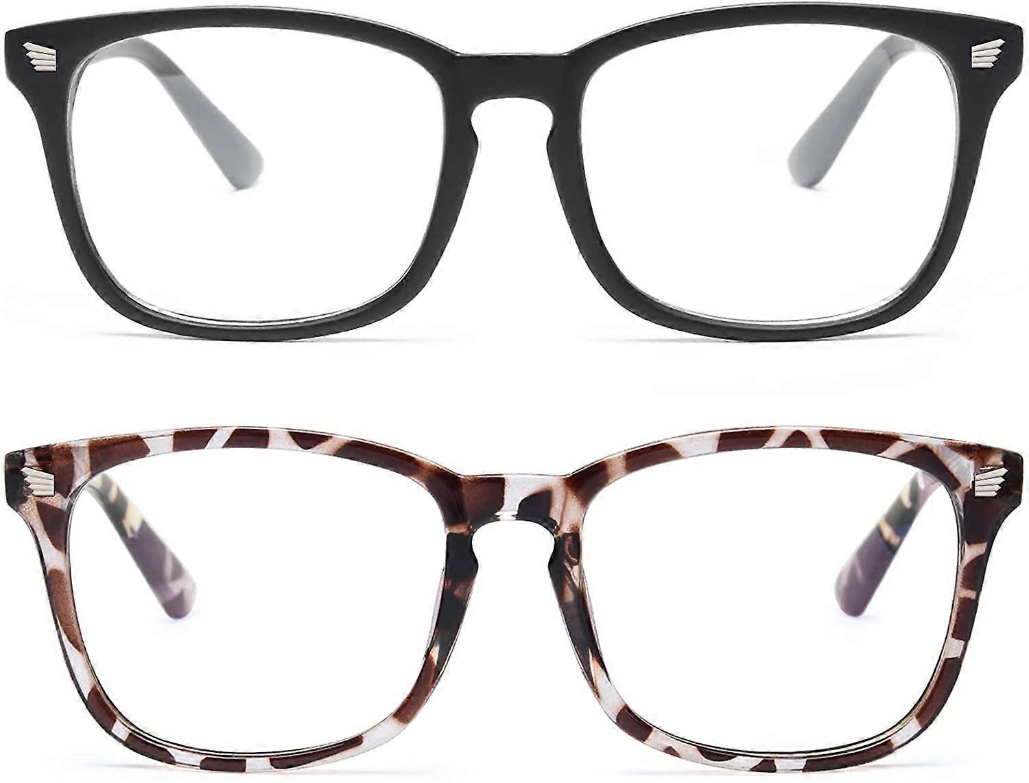 2 Pack Blue Light Blocking Glasses, Computer Reading/Gaming/TV/Phones Glasses