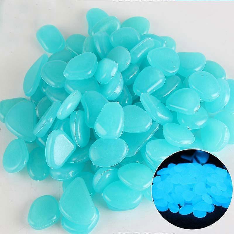 10 قطع في الهواء الطلق ساحة مضيئة الحجارة حديقة الحصى تتوهج في خزان الأسماك المظلمة حوض السمك الديكور بلورات الطبيعية الصخور