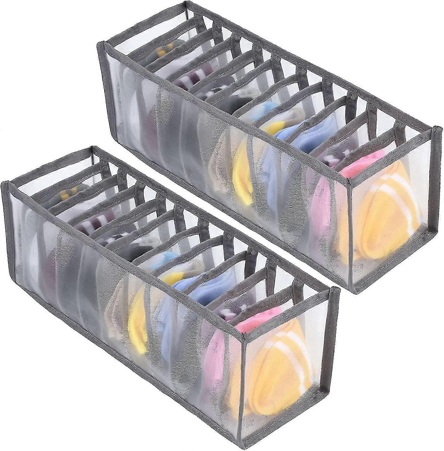 Wardrobe, Sock, Tie Organizer (grey, 2 Pieces)