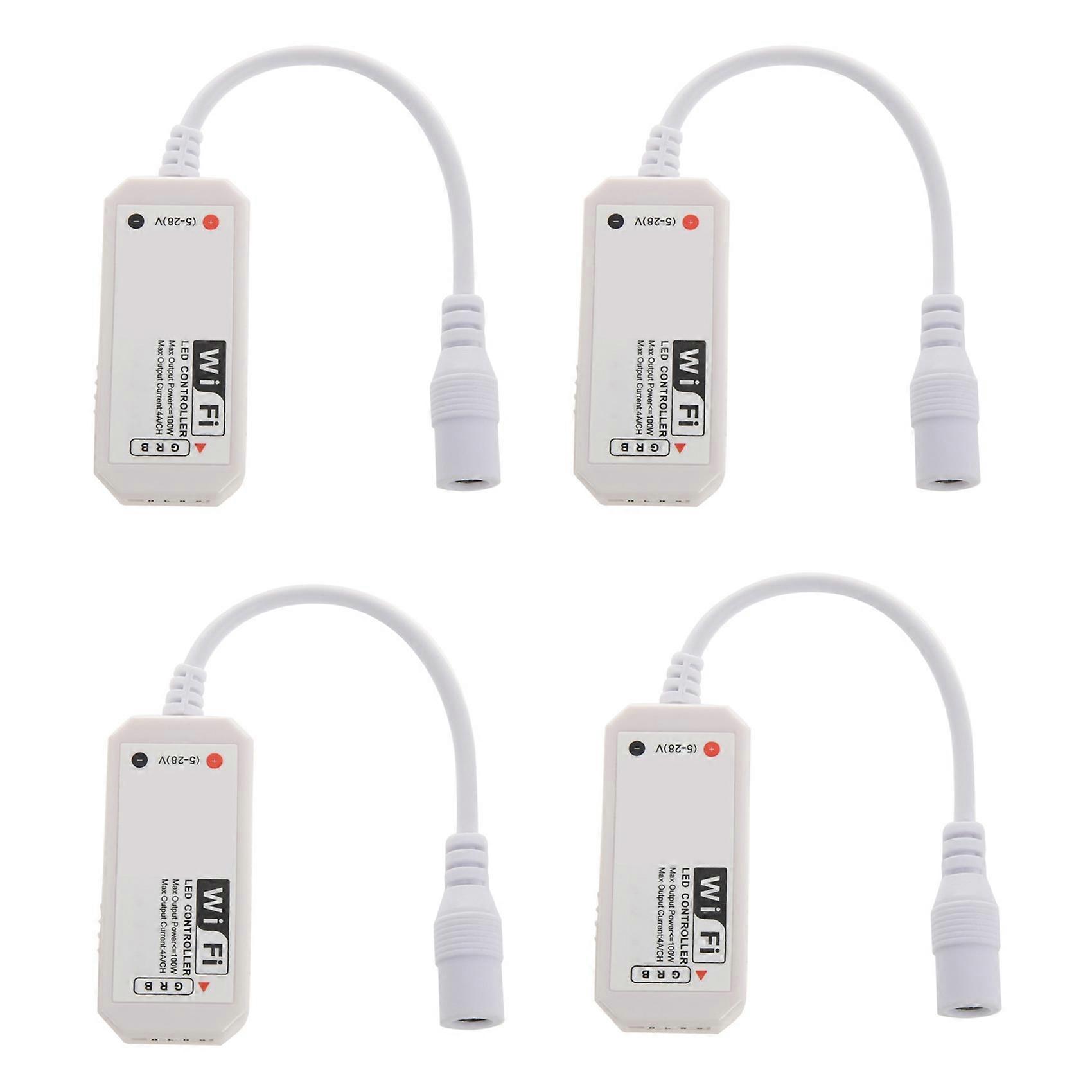 4X LED WiFi Remote Controller Works with /Google Home Voice Control for 5050/3528 RGB LED Strip Lig