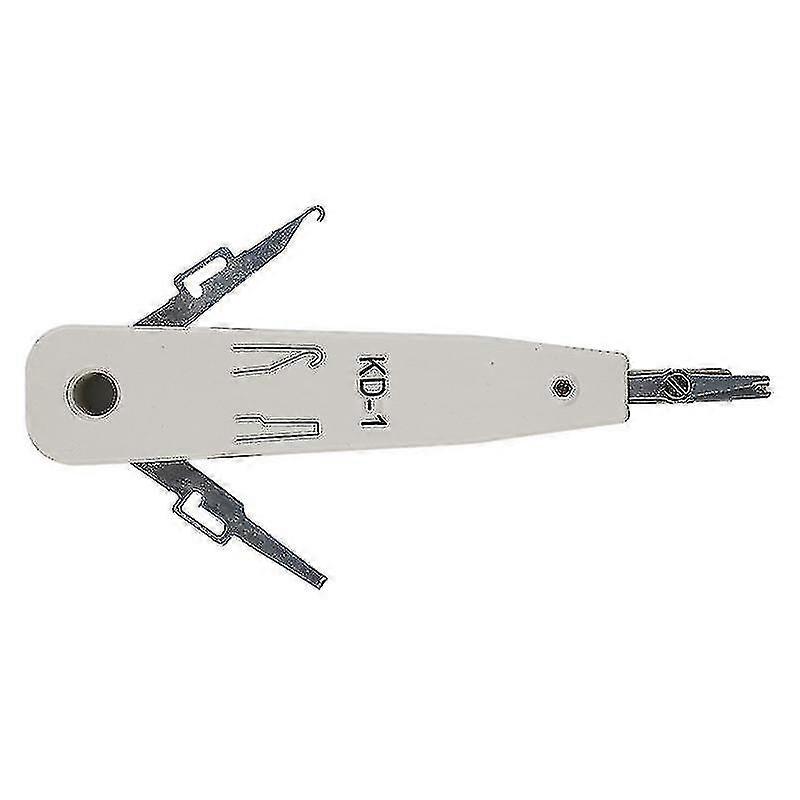 Idc Terminal Insertion Tool With Wire Cutter Stripper For  Network Socket, Telecom Phone Cable Socket, Patch Panels(1pc, White)