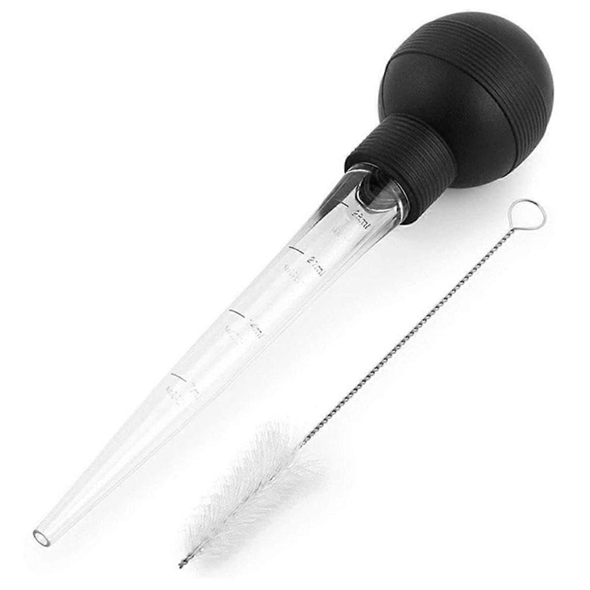 Turkey Baster Silicone Suction Bulb with Cleaning Brush for Flavor Meat Poultry Beef Baking Injecti